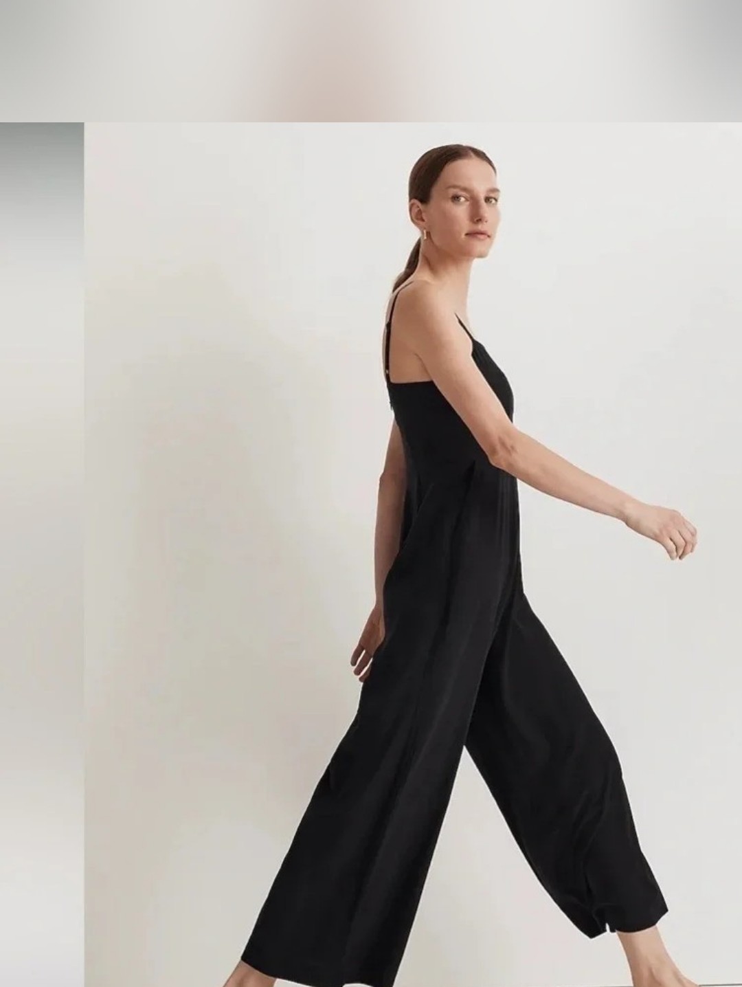 $160 Madewell Square Neck Wide Leg Jumpsuit